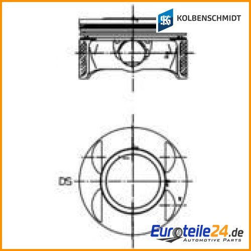 Kolben Kolbenschmidt 40027700 FüR Opel Astra H Astra H Gtc-image