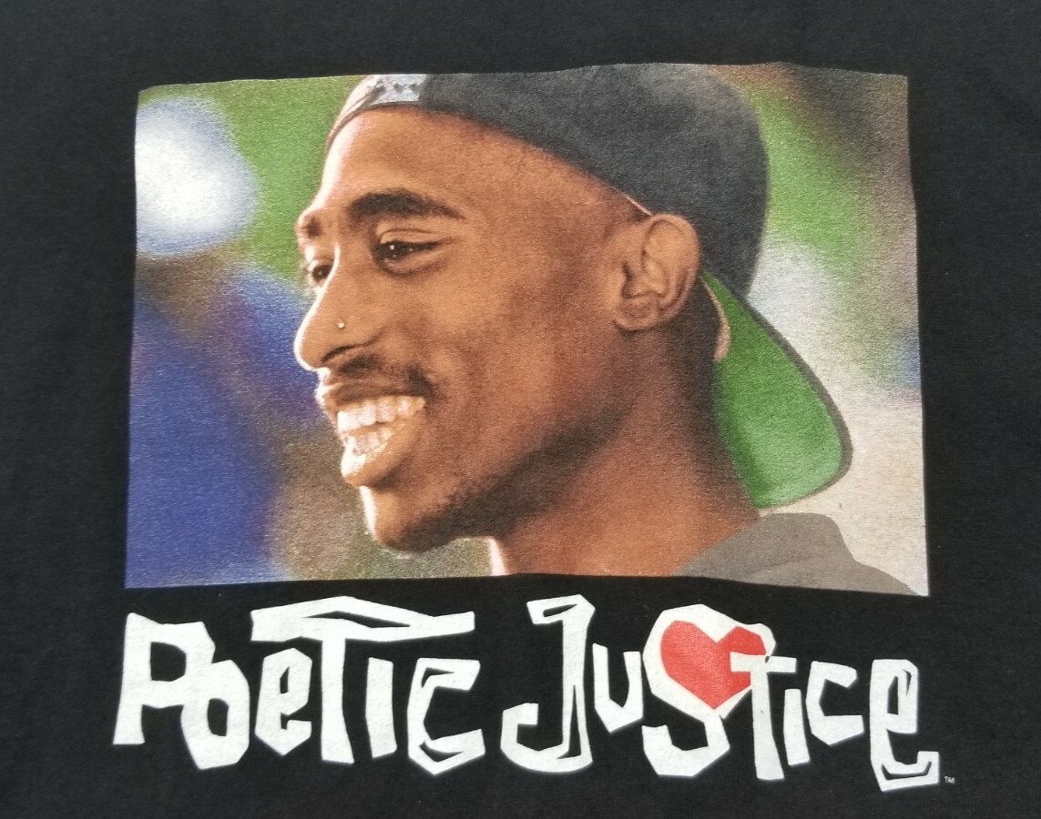 Poetic Justice Tupac Smiling Portrait T-Shirt Poetic Justice Tupac Smiling Portrait T-Shirt