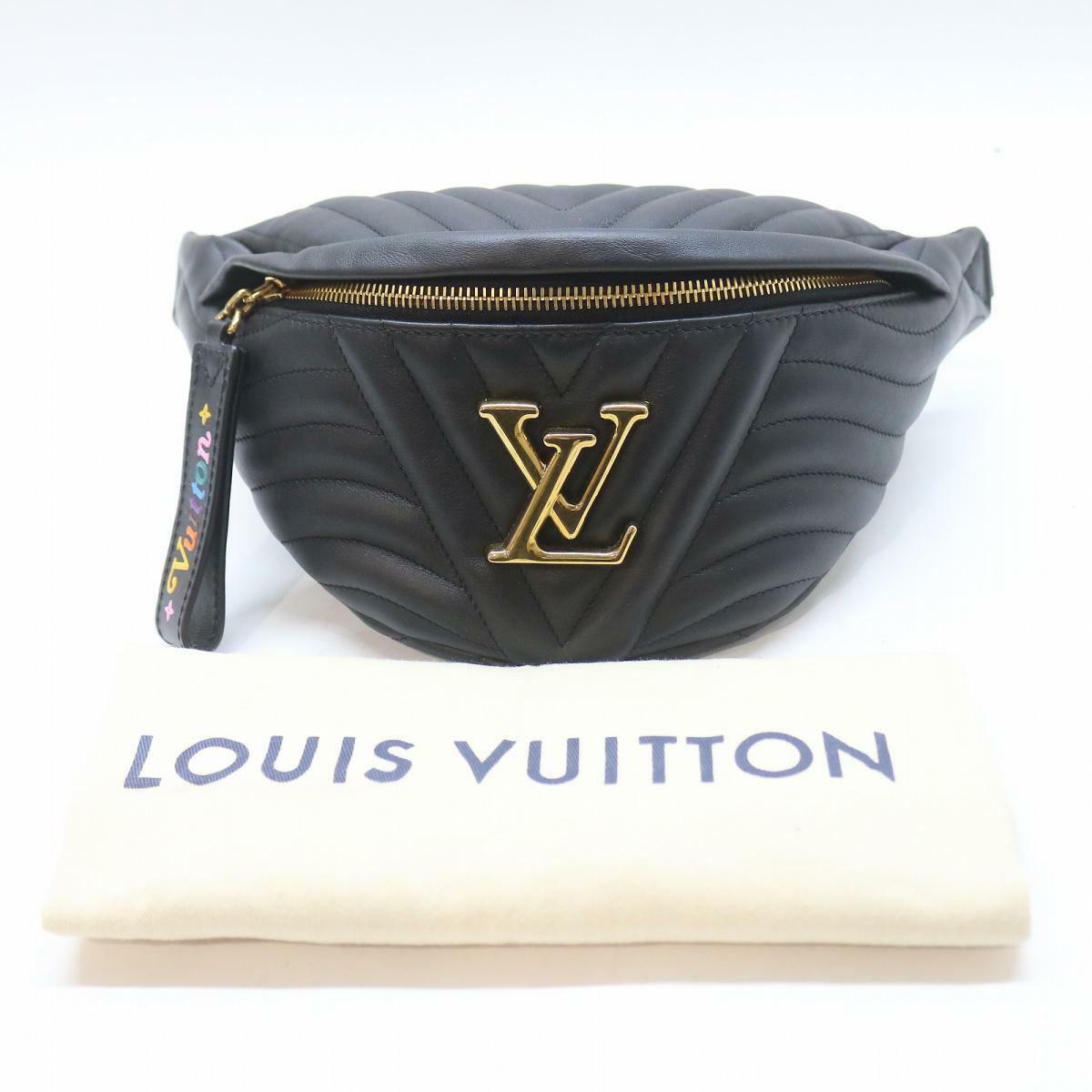 LOUIS VUITTON New Wave Bum Waist Bag M53750 leather Black LOUIS VUITTON New Wave Bum Waist Bag M53750 leather Black