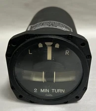 Vintage Cessna Garwin Indicator Electric Turn & Bank Panel Meter Gauge (A20)
