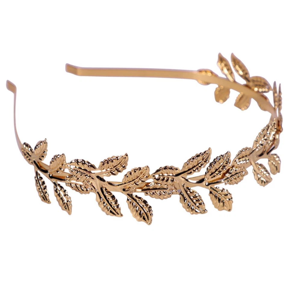 Diadem römischer Kopfschmuck Gold Haarreif Lorbeerkranz für Erwachsene - Bild 1 von 2