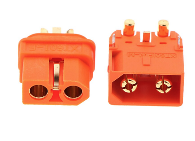 Amass Premium 4 Stück XT90i Goldstecker – 4-Pin, 90A, Mit Kabelkappen Für Lipo Akkus, Modellbau