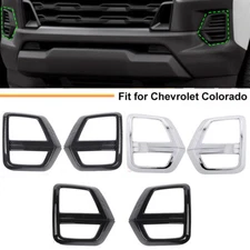 2x Front Fog Light Bumper Lamp Accessories Trim Cover for Chevrolet Colorado 23+