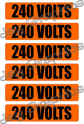 240 Volts Voltage & Conduit Markers | Stickers | Decals | Labels Electrical Volt