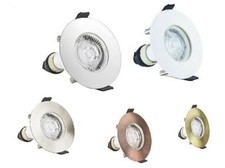 Integral Evofire Fire Rated GU10 Downlights, 70mm Cutout, IP65, - VariousColours
