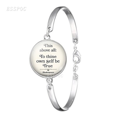 This Above All To Thine Own Self Be True Stainless Steel Adjustable Bracelet