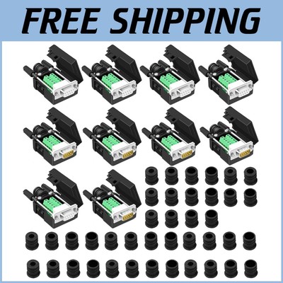 10PCS DB9 Serial Adapter Breakout Board with Copper Joints   High Compatibility