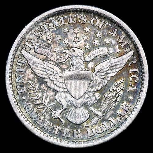 1894-S BARBER QUARTER ✪ XF EXTRA FINE DETAILS ✪ 25C SILVER COIN EF ◢TRUSTED◣ - Picture 2 of 2