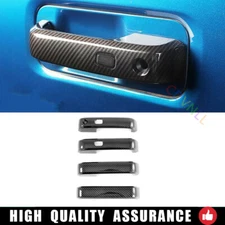 For Ford F150 F-150 2015-2020 Carbon Fiber Door Handle With Smart Hole Switch 4*