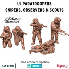 Eskice Miniatures WW2 UK British Airborne Paratroopers Snipers  Observers WWII