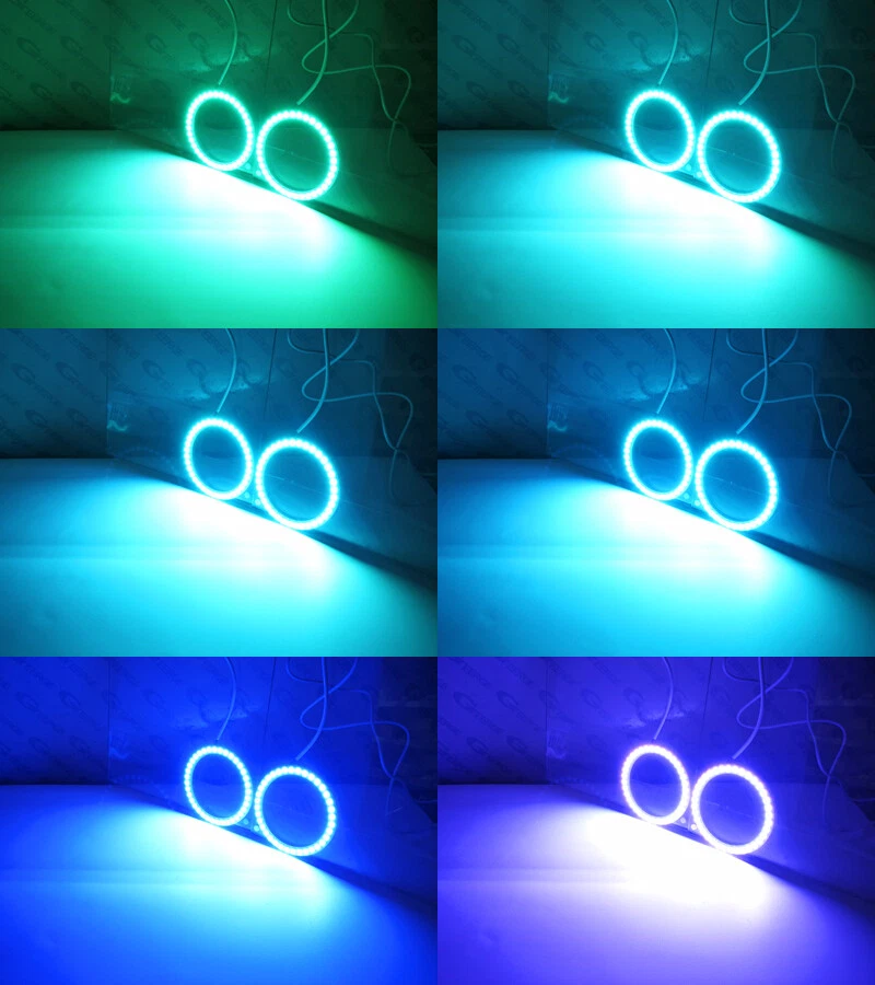 For Acura MDX 2007 - 2013 Multi Color RGB LED Angel Eyes Kit Bluetooth APP - Image 4 of 4