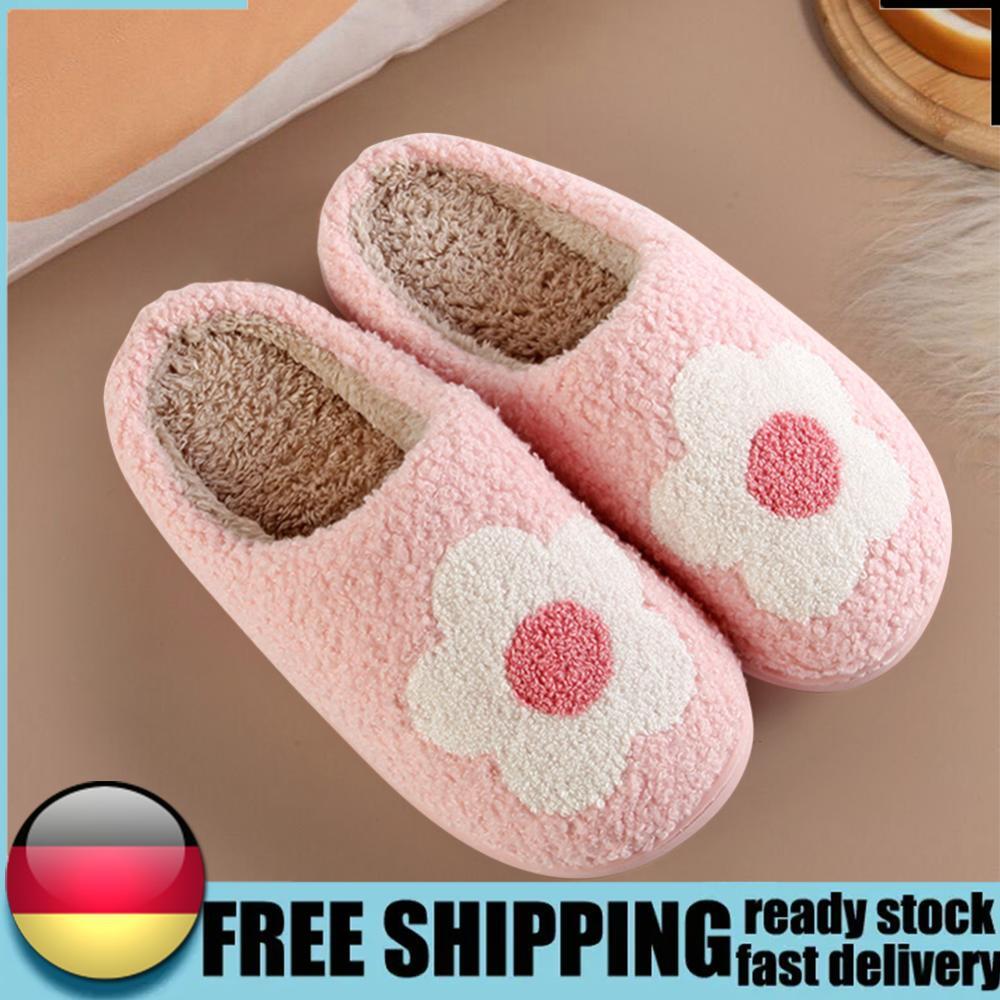 APL Pantofole con fiori in peluche simpatiche pantofole fuzzy comode antiscivolo per autunno inverno