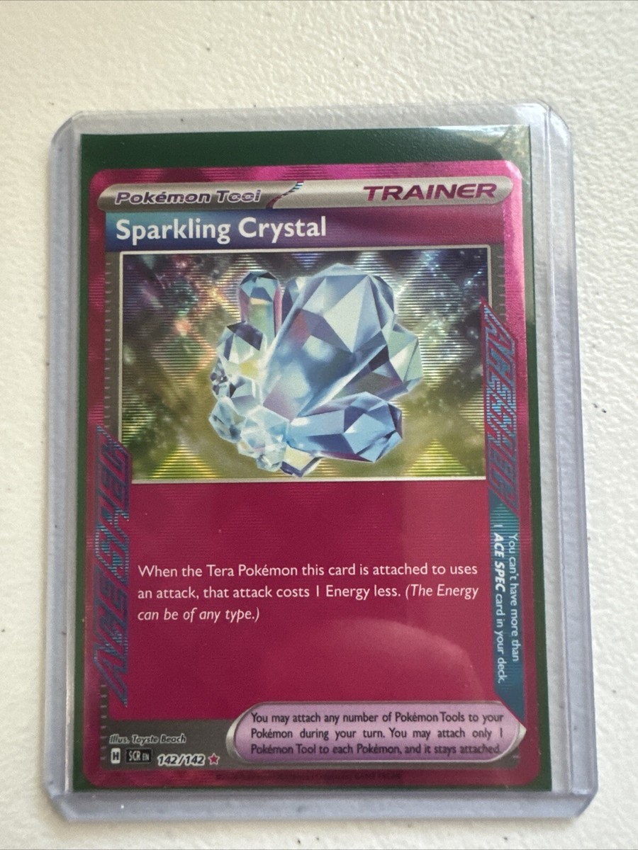 Sparkling Crystal Ace Spec Rare Pokemon Card Stellar Crown 142/142 NM Sparkling Crystal Ace Spec Rare Pokemon Card Stellar Crown 142/142 NM