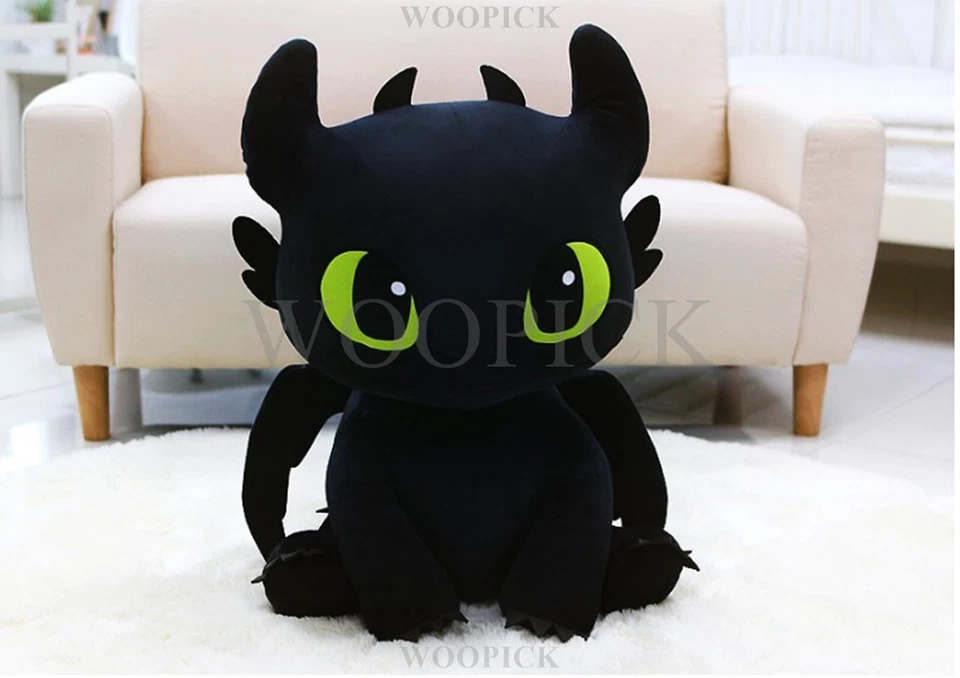 How To Train Your Dragon 3 Sitting Toothless Plush Doll 60cm Cute-100% Authentic - Image 4 of 4