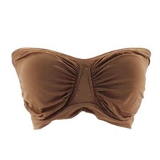 Rhonda Shear Seamless Underwire Bandeau Bra Clay