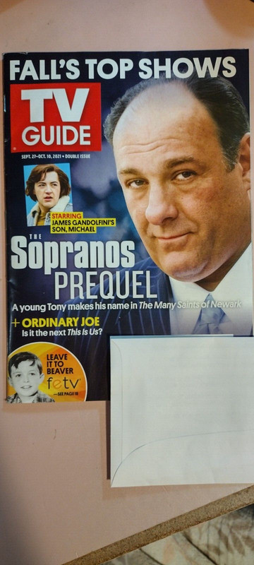 Sopranos Prequel TV Guide Magazine September 27 - Oct 10, 2021 James Gandolfini