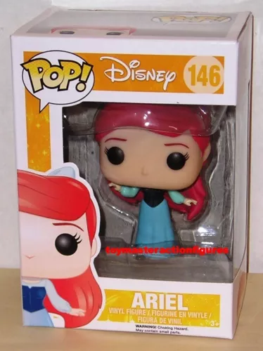FUNKO POP 2015 DISNEY LITTLE MERMAID ARIEL IN BLUE DRESS #146 FIGURE In Stock