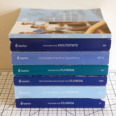 Barbri Bar Exam Florida 7 Book Full Set - FL Conviser Testing