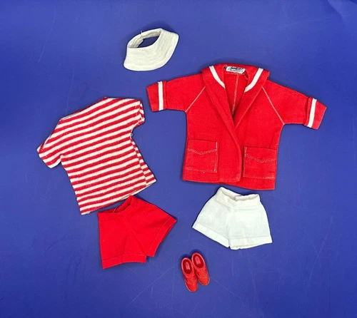 Vintage Mattel  1959-1962  Barbie #963 " Resort Set " Jacket Shorts Top & Shoes