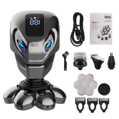 5in1 Shaver Cordless Hair Trimmer Bald Head Electric For Men Wet Dry USB Charge