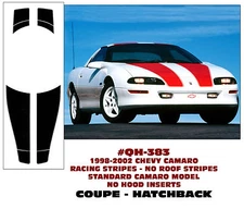 GE-QH-383 1998-02 CAMARO STANDARD MODEL- RACING STRIPES - COUPE - NO ROOF STRIPE