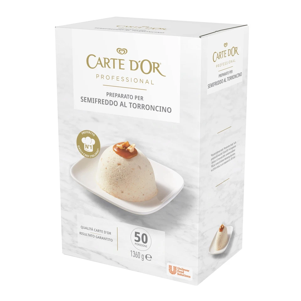 UNILEVER Preparato per semifreddo Torroncino 1360 gr50 PORZIONI Carte d'Or