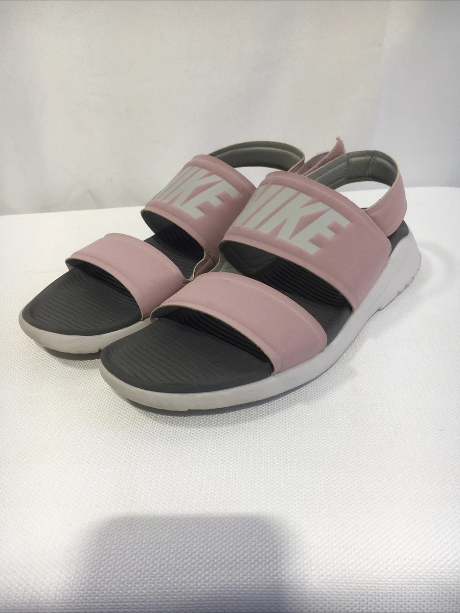 Nike Women s Tanjun Athletic Sandals Pink White Size 10