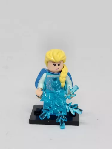 LEGO Disney Collectible Frozen Elsa Minifigure Set w Snowflake & Stand
