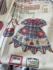 VTG OOP Daisy Kingdom Animal Class Daisy Dolly 18" Dress Purse Panel Cut
