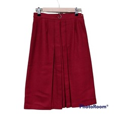 Vintage Size 10 Personal Petites Pure Wool Pleated Front Skirt USA Holiday...