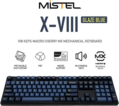 Mistel X-VIII Mechanical Keyboard with Cherry MX Switch, Full Size, USB Type C