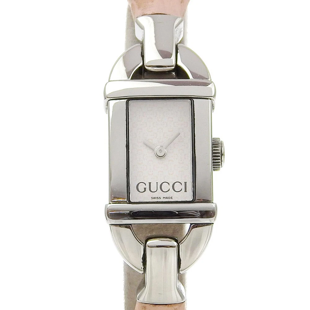 Montre GUCCI Gucci Bamboo 6800L caoutchouc quartz affichage analogique femme cadran blanc