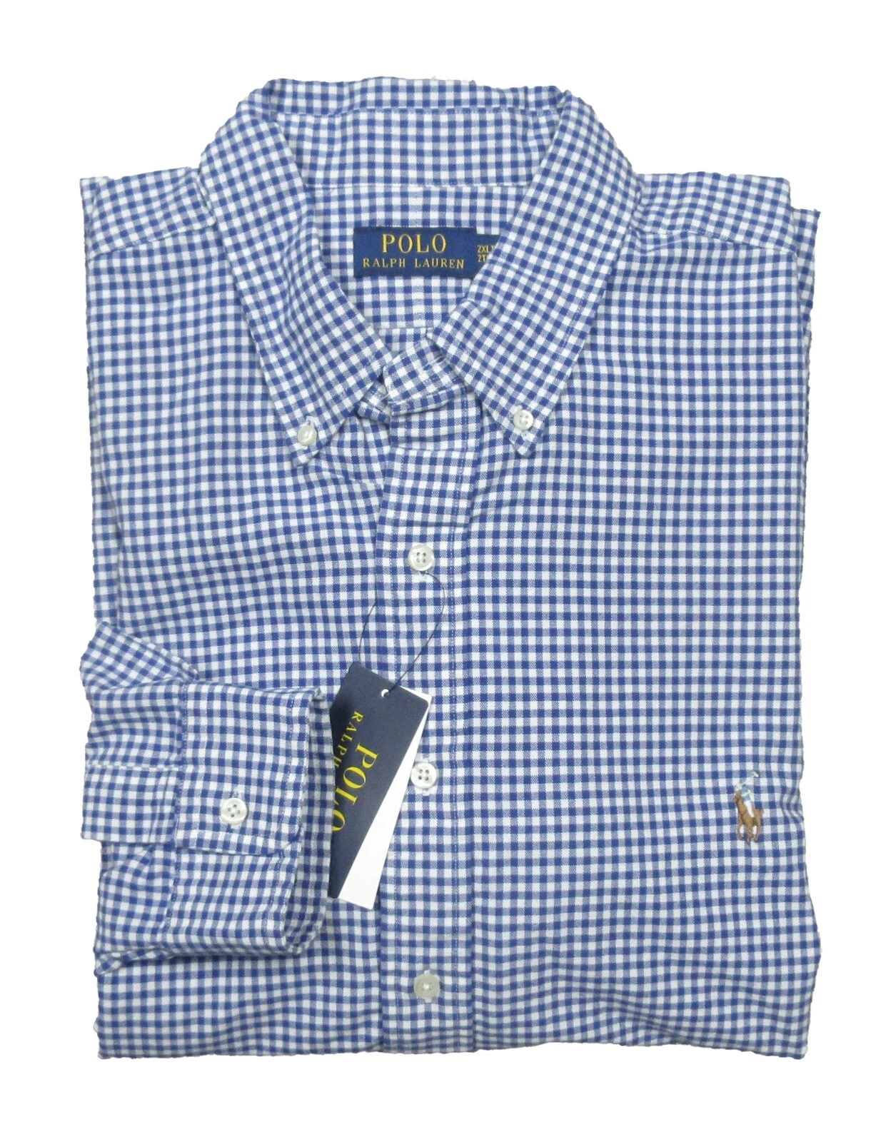 Polo Ralph Lauren Big & Tall Men's Blue/White Check Pattern Button Down Shirt