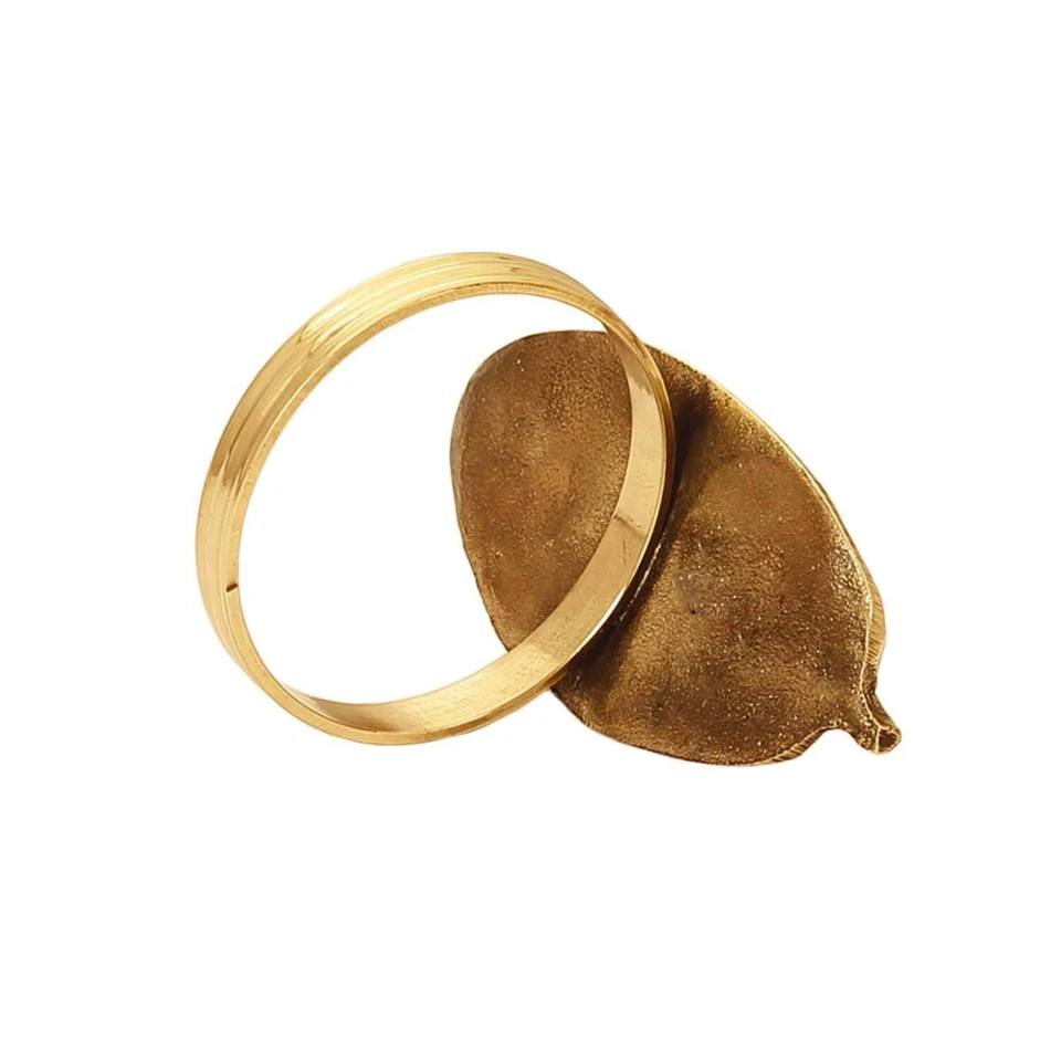 Anello tovagliolo in ottone decorazione per tavolo da pranzo matrimonio diapo... - Immagine 4 di 4