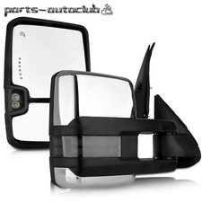 Chrome Power Heated Signal Side View Towing Mirrors For 1999-02 Chervy Silverado