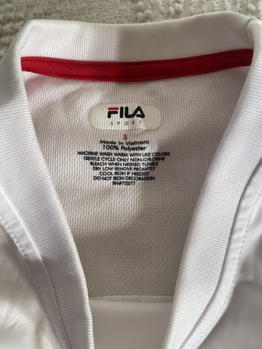 Fila Sport Performance Mens Small White Sleeveless Running Athletic Tank Top - Picture 4 of 12