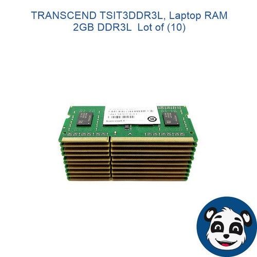 Lot De 10 Barrettes Mémoire RAM Transcend 2 Go – DDR3L – SO-DIMM – PC3L-12800S (1600 MHz)