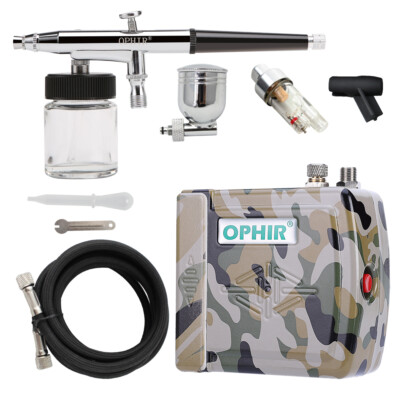 OPHIR Luft Kompressor Set & 0.3mm Doppelt - Aktion Airbrush Tools für Hobby