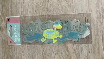 RARE Jolee's Water Baby Pool Beach Swimming Scrapbooking Title Sticker