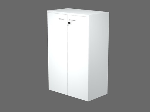 Armadio Libreria per ufficio 3 vani con 2 ante con chiave colore bianco |  eBay