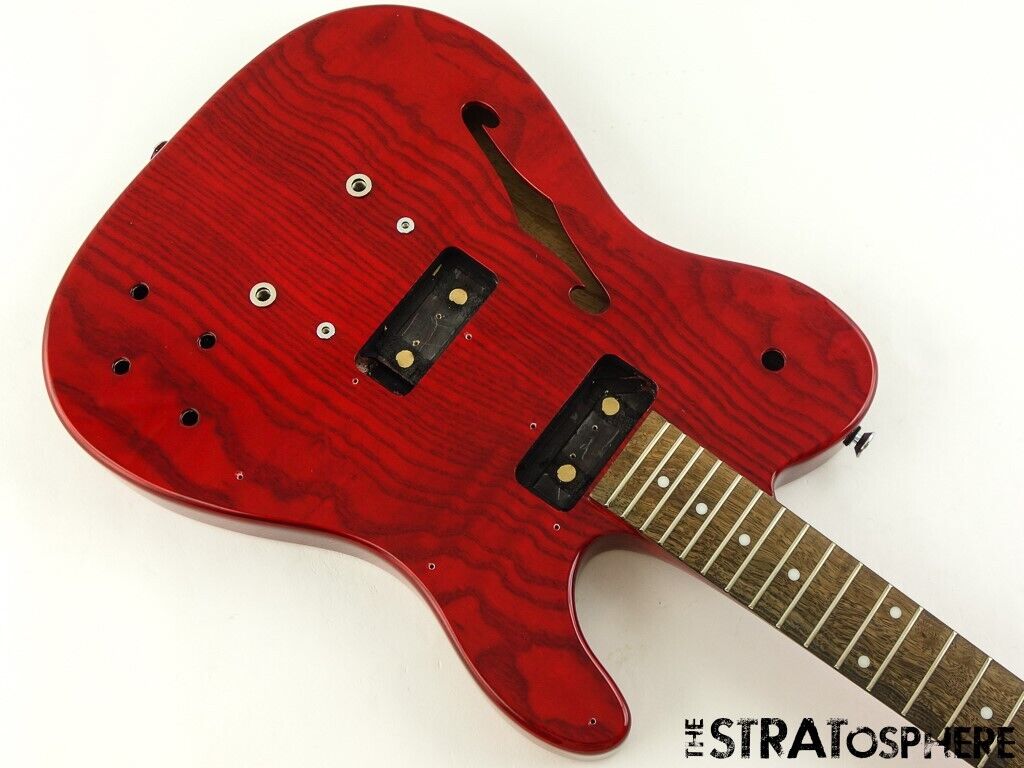Fender JA-90 Jim Adkins Thinline Tele BODY and NECK, Telecaster Crimson Red Ash! Fender JA-90 Jim Adkins Thinline Tele BODY and NECK, Telecaster Crimson Red Ash!