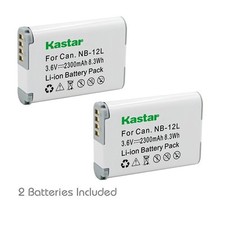 2x Kastar Battery for Canon NB-12L PowerShot G1 X Mark II N100 VIXIA mini X