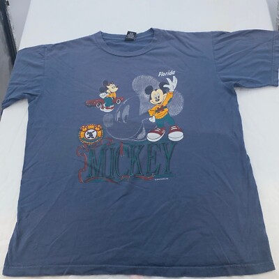 vintage 90s HIP HOP MICKEY MOUSE WALT DISNEY T-Shirt 2XL cartoon