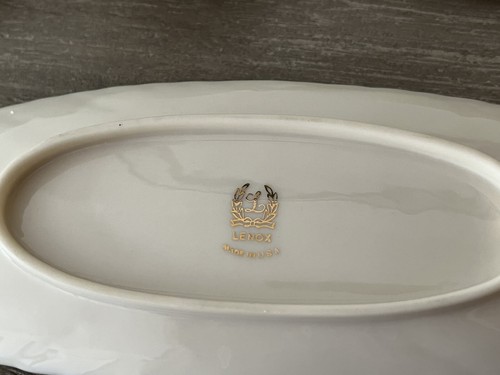 Lenox Lemon Dishes Vintage Olympia Oval Set 8 + 1 Butter Dish Excellent - Picture 3 of 17