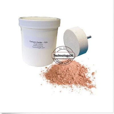 GORDON GLASS CO. Cerium Oxide High Grade Polishing Powder - 1 lb. and 3" Felt Polishing Wheel