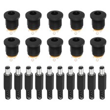 10pcs DC5525 Power Jack 10pcs DC5525 Male Plug