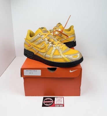 Size 11 - Off-White x Nike Air Rubber Dunk University Gold  LIGHTLY WORN!