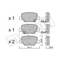 Metelli BremsbeläGe Bremsbelegsatz Hinten System Bosch FüR Toyota Verso
