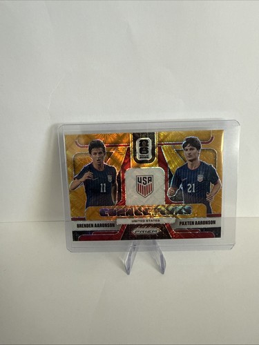 Brenden Aaronson & Paxten Aaronson USA /10 Connections Panini World Cup Prizm 26