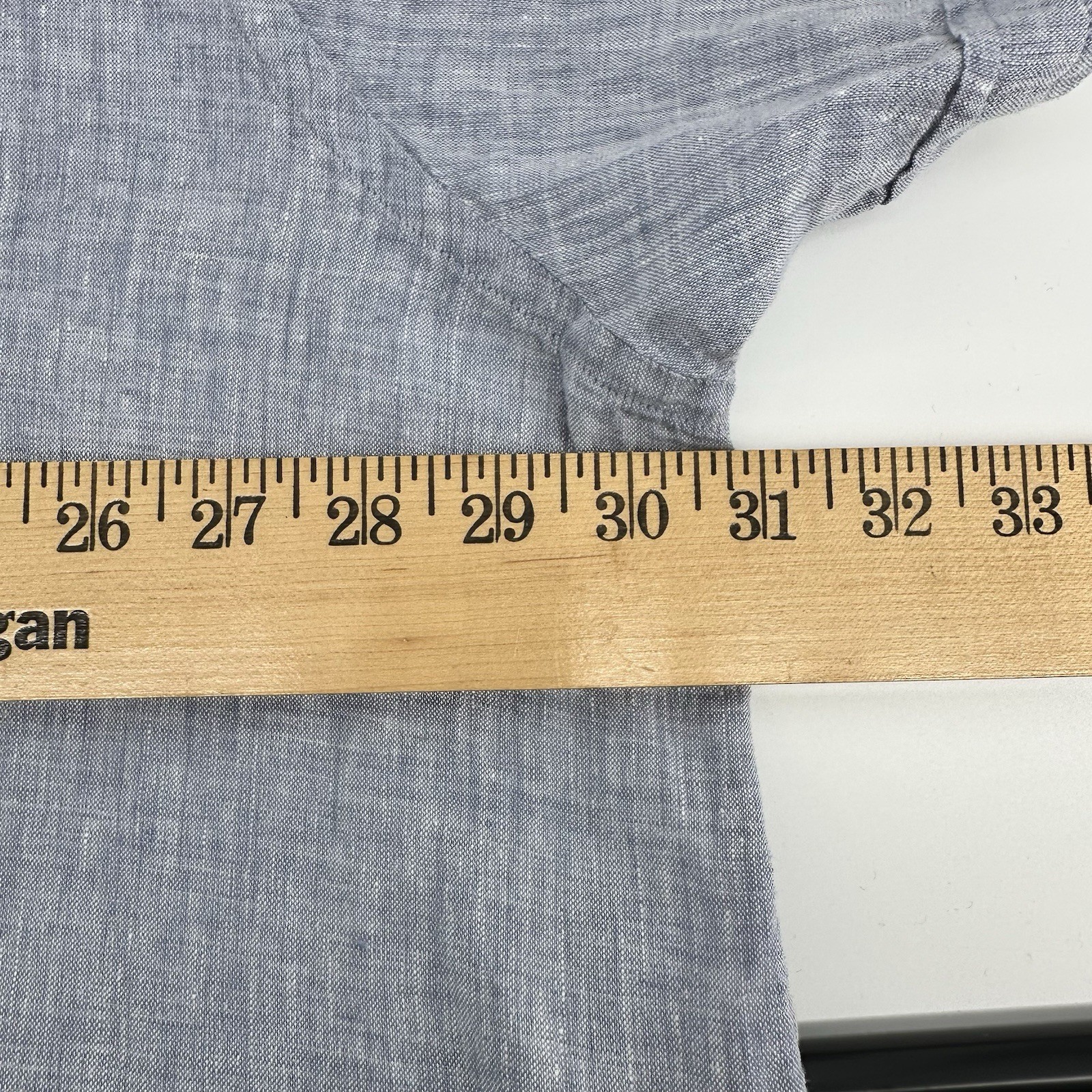 Rochester Button Front Collared Short Sleeves Lin… - image 3